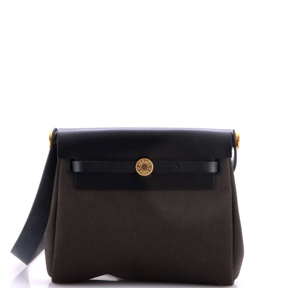 Hermes 20 Herbag Zip Toile and Leather